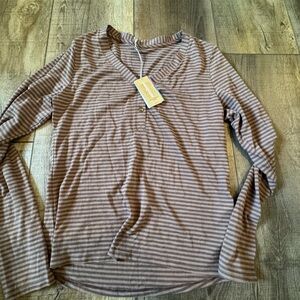 Patagonia Brown Striped Hoodie